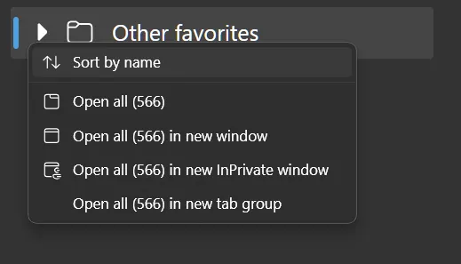 566 bookmarks in Other Favorites